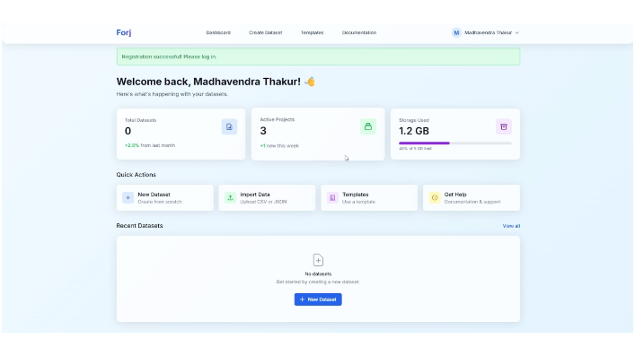 Forj project screenshot