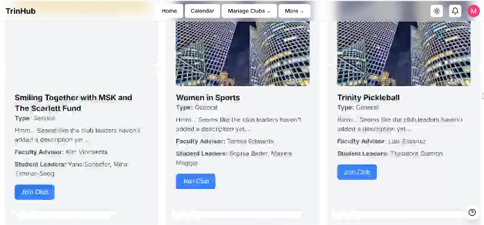 TrinHub project screenshot
